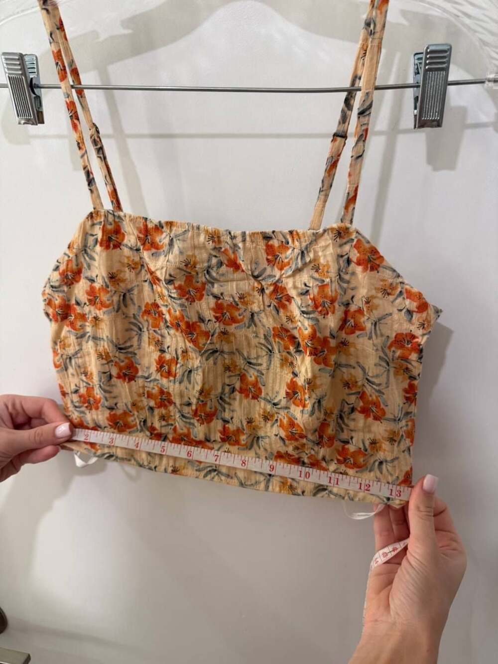 MINKPINK Orange Floral Smocked Crop Top and skirt two-piece set - Picture 7 of 15